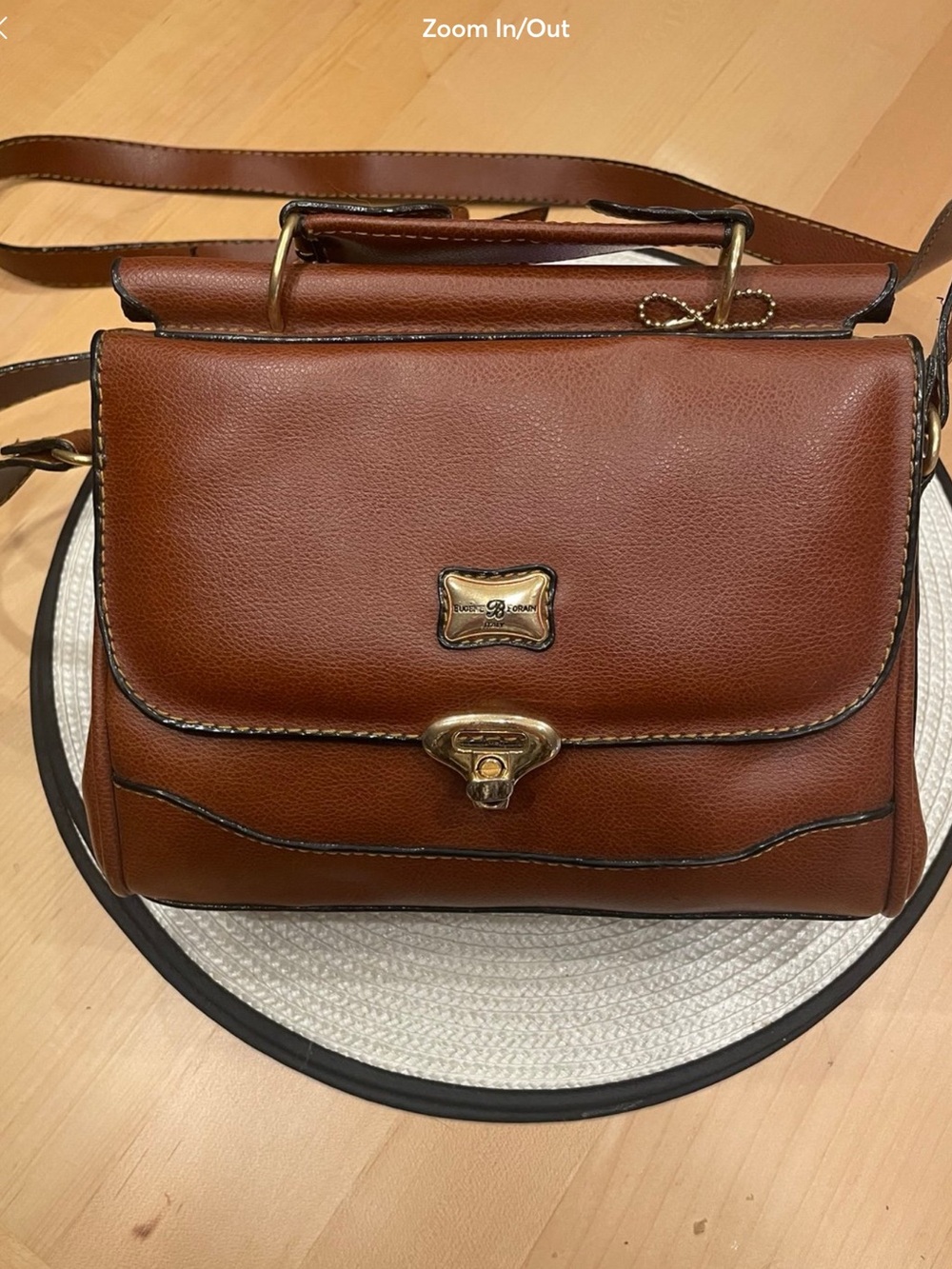 Eugene B Forain Brown Leather Crossbody Satchel - Classic Women's Bag